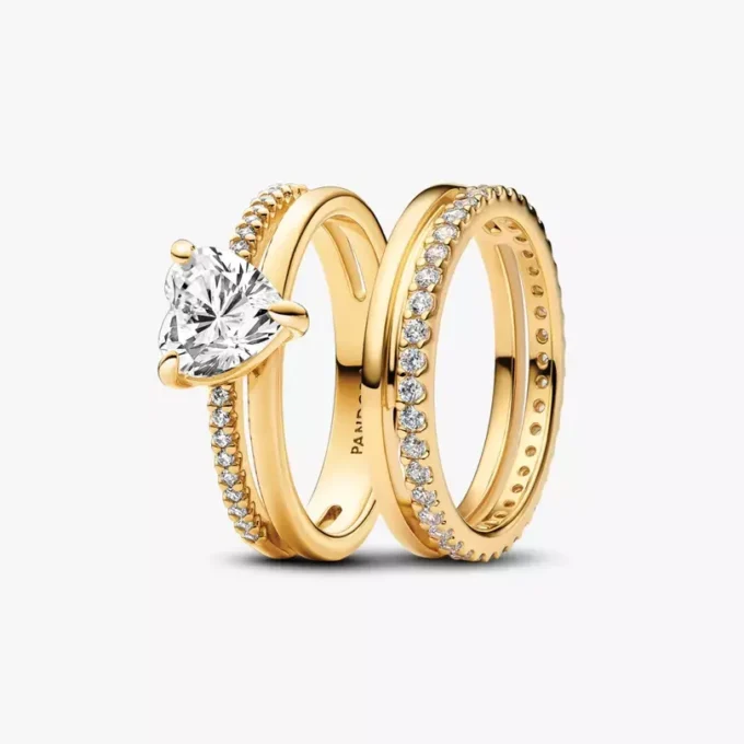 Doppel-Devotion-Ring-Set, 2er-Set Doppel-Devotion-Ring-Set, 2er-Set