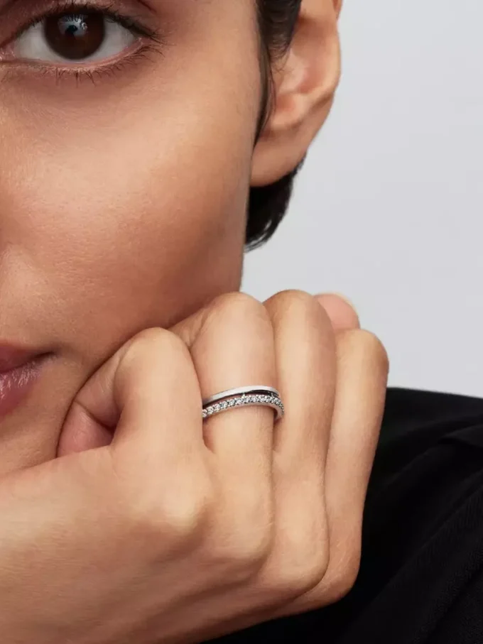 Doppelbandring aus Sterlingsilber Doppelbandring aus Sterlingsilber