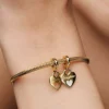 Doppelherz-Dangle Charm, 14 Karat vergoldet Doppelherz-Dangle Charm, 14 Karat vergoldet