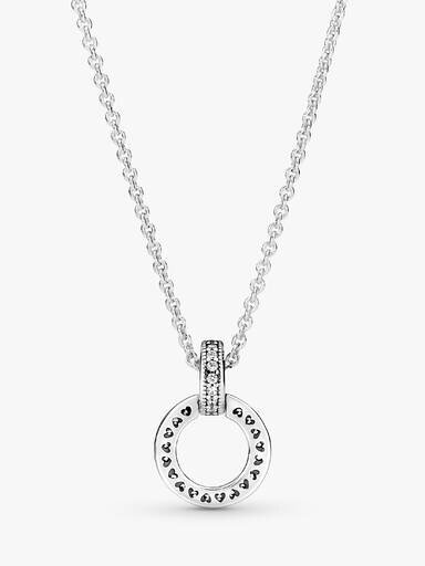 Doppelkreis-Anhänger & Halskette – Sterlingsilber Doppelkreis-Anhänger & Halskette – Sterlingsilber