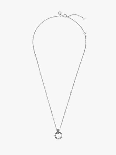 Doppelkreis-Anhänger & Halskette – Sterlingsilber Doppelkreis-Anhänger & Halskette – Sterlingsilber
