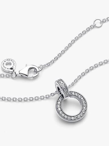 Doppelkreis-Anhänger & Halskette – Sterlingsilber Doppelkreis-Anhänger & Halskette – Sterlingsilber