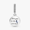 Doppelter Baum- und Galaxie-Mond-Charm – Sterlingsilber