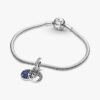Doppelter Baum- und Galaxie-Mond-Charm – Sterlingsilber