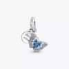 Doppelter Dangle Charm mit blauem Schmetterling und Zitat aus Sterlingsilber Doppelter Dangle Charm mit blauem Schmetterling und Zitat aus Sterlingsilber