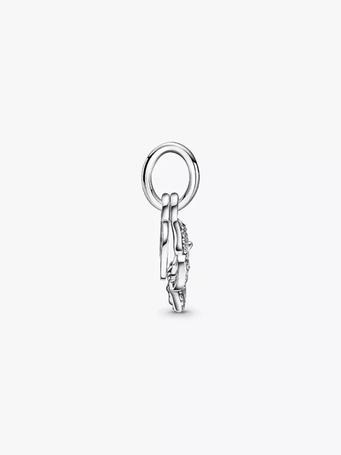 Doppelter Dangle Charm mit blauem Schmetterling und Zitat aus Sterlingsilber Doppelter Dangle Charm mit blauem Schmetterling und Zitat aus Sterlingsilber