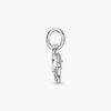 Doppelter Dangle Charm mit blauem Schmetterling und Zitat – Sterlingsilber Doppelter Dangle Charm mit blauem Schmetterling und Zitat – Sterlingsilber