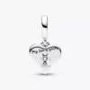 Doppelter Dangle Charm „Rotes Herz & Schlüsselloch“ aus Sterlingsilber Doppelter Dangle Charm „Rotes Herz & Schlüsselloch“ aus Sterlingsilber