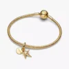 Doppelter Seestern-Dangle Charm, 14-karätig vergoldet Doppelter Seestern-Dangle Charm, 14-karätig vergoldet