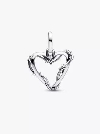 Draht-Herz-Charm aus Sterlingsilber