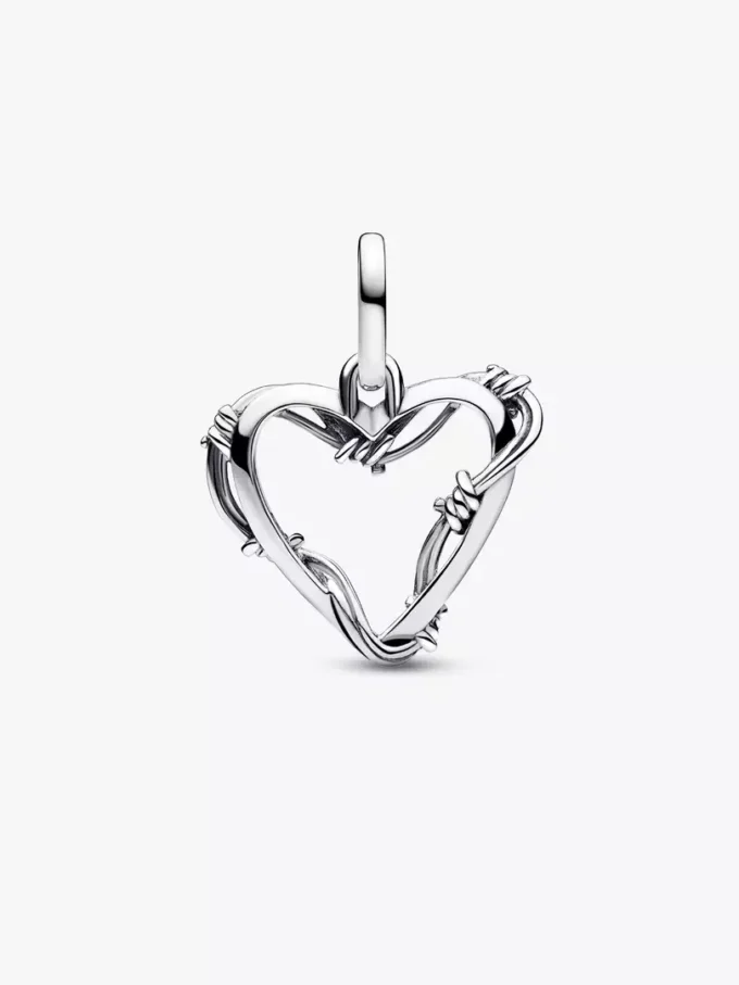 Draht-Herz-Charm aus Sterlingsilber Draht-Herz-Charm aus Sterlingsilber