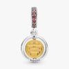 Drehbarer Dangle Charm – Sterlingsilber, 14 Karat vergoldet