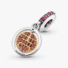 Drehbarer Dangle Charm – Sterlingsilber, 14 Karat vergoldet