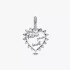Drehbarer Herz-Dangle Charm aus Sterlingsilber Drehbarer Herz-Dangle Charm aus Sterlingsilber