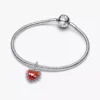 Drehbarer Herz-Dangle Charm aus Sterlingsilber Drehbarer Herz-Dangle Charm aus Sterlingsilber