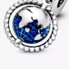 Drehender Globus-Dangle Charm aus Sterlingsilber Drehender Globus-Dangle Charm aus Sterlingsilber