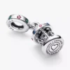 Drehendes Karussell-Dangle Charm aus Sterlingsilber Drehendes Karussell-Dangle Charm aus Sterlingsilber