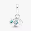 Dreifacher Dangle Charm aus Sterlingsilber mit Fisch, Meeresschildkröte und Muschel Dreifacher Dangle Charm aus Sterlingsilber mit Fisch, Meeresschildkröte und Muschel