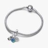Dreifacher Dangle Charm „Kamera, Herz & Kompass“ – Sterlingsilber Dreifacher Dangle Charm „Kamera, Herz & Kompass“ – Sterlingsilber