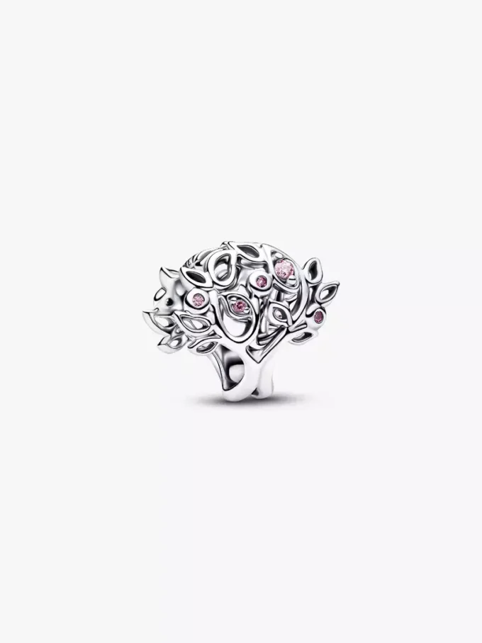 Durchbrochener Familienbaum-Charm aus Sterlingsilber Durchbrochener Familienbaum-Charm aus Sterlingsilber
