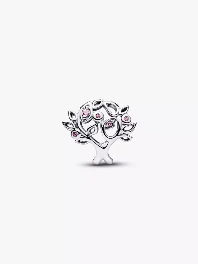 Durchbrochener Familienbaum-Charm aus Sterlingsilber Durchbrochener Familienbaum-Charm aus Sterlingsilber