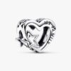 Durchbrochener „Family Heart & Star“-Charm – Sterlingsilber Durchbrochener „Family Heart & Star“-Charm – Sterlingsilber