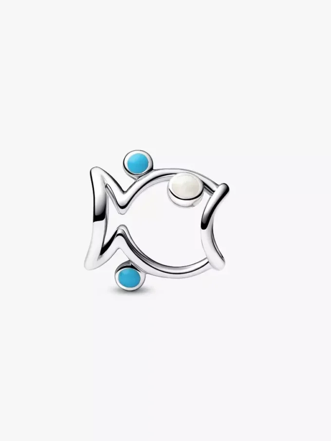Durchbrochener Fisch-Charm aus Sterlingsilber Durchbrochener Fisch-Charm aus Sterlingsilber