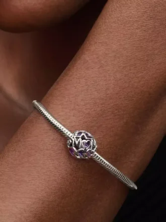 Durchbrochener Herz-Charm „Mom“ aus Sterlingsilber