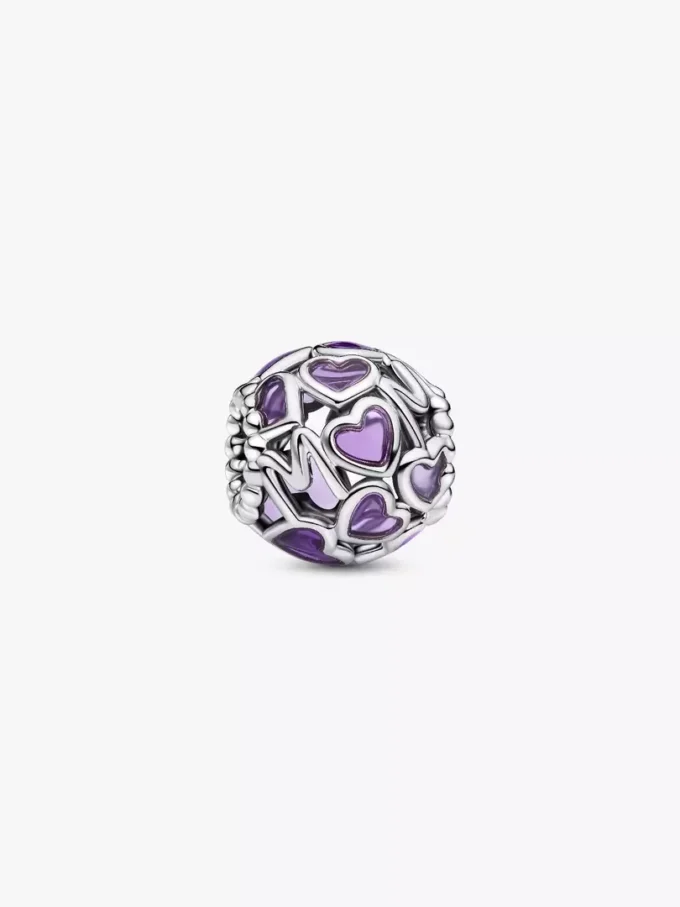 Durchbrochener Herz-Charm „Mom“ aus Sterlingsilber Durchbrochener Herz-Charm „Mom“ aus Sterlingsilber