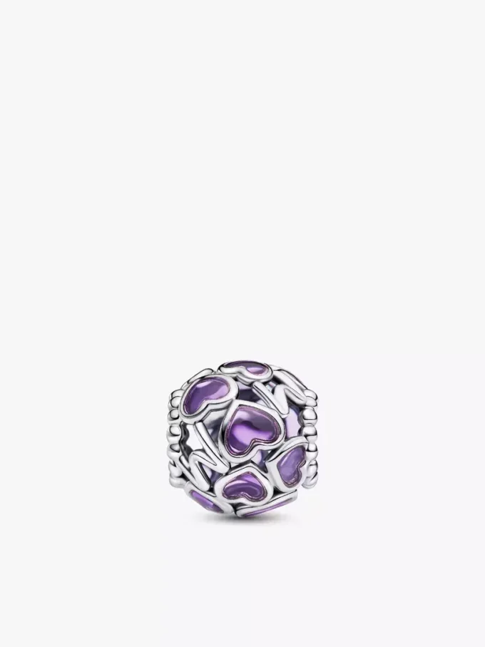 Durchbrochener Herz-Charm „Mom“ aus Sterlingsilber Durchbrochener Herz-Charm „Mom“ aus Sterlingsilber
