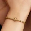 Durchbrochener Herz-Vorhängeschloss-Charm, 14-karätig vergoldet