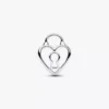 Durchbrochener Herz-Vorhängeschloss-Charm aus Sterlingsilber Durchbrochener Herz-Vorhängeschloss-Charm aus Sterlingsilber