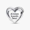Durchbrochener „Mom & Heart“-Charm – Sterlingsilber Durchbrochener „Mom & Heart“-Charm – Sterlingsilber