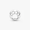 Durchbrochener Pfotenabdruck-Charm aus Sterlingsilber Durchbrochener Pfotenabdruck-Charm aus Sterlingsilber