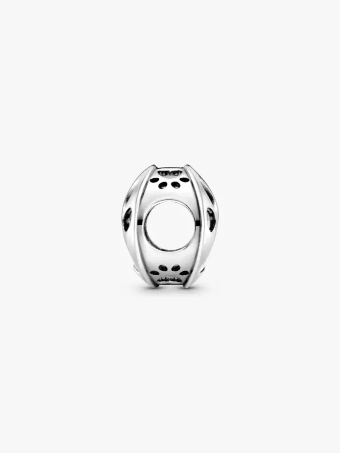 Durchbrochener Pfotenabdruck-Charm aus Sterlingsilber Durchbrochener Pfotenabdruck-Charm aus Sterlingsilber