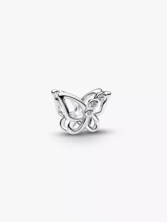 Durchbrochener Schmetterlings-Charm aus Sterlingsilber