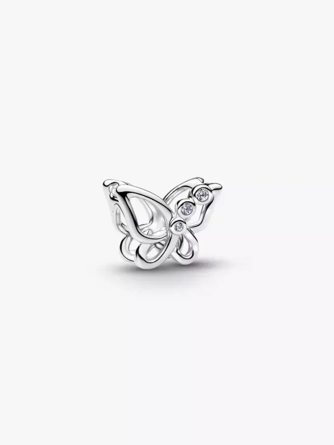 Durchbrochener Schmetterlings-Charm aus Sterlingsilber Durchbrochener Schmetterlings-Charm aus Sterlingsilber