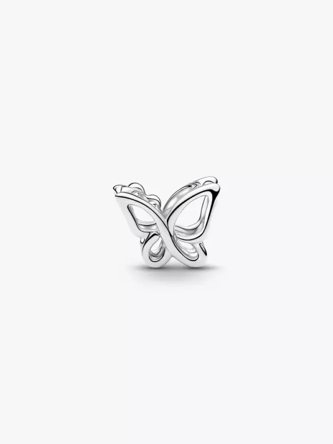 Durchbrochener Schmetterlings-Charm aus Sterlingsilber Durchbrochener Schmetterlings-Charm aus Sterlingsilber