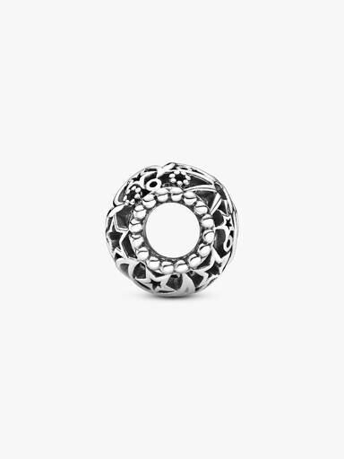 Durchbrochener Sonnen-, Sterne- und Mond-Charm – Sterlingsilber Durchbrochener Sonnen-, Sterne- und Mond-Charm – Sterlingsilber