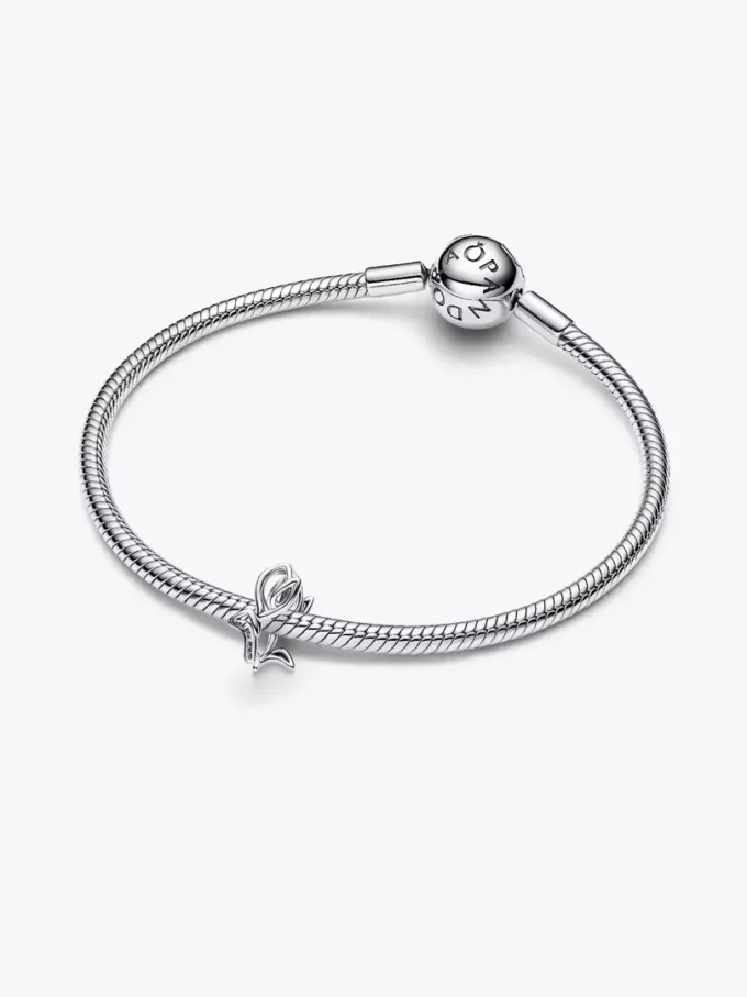Durchbrochener Tulpen-Charm aus Sterlingsilber Durchbrochener Tulpen-Charm aus Sterlingsilber
