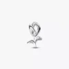 Durchbrochener Tulpen-Charm aus Sterlingsilber Durchbrochener Tulpen-Charm aus Sterlingsilber