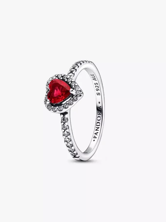 Funkelndes rotes Herz-Ring-Set, 3er-Set Funkelndes rotes Herz-Ring-Set, 3er-Set