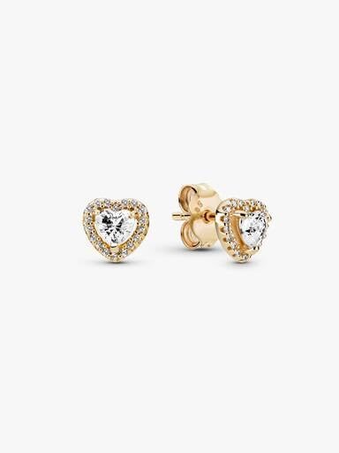 Elevated Heart Ohrringe – 14 Karat Gold Elevated Heart Ohrringe – 14 Karat Gold