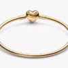 Endgültiger Verkauf – Bangle mit himmlischem Herzverschluss, 14-karätig vergoldet