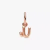 Endgültiger Verkauf – Buchstabe „u“ im Schreibschrift-Stil, Dangle Charm, 14 Karat Roségold-Beschichtung Endgültiger Verkauf – Buchstabe „u“ im Schreibschrift-Stil, Dangle Charm, 14 Karat Roségold-Beschichtung
