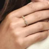 Endgültiger Verkauf – Disney Mickey Mouse & Minnie Mouse funkelnder Eternity-Ring, 14-karätig vergoldet