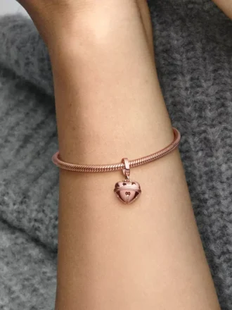Endgültiger Verkauf – Festlicher Dangle Charm, 14 Karat Roségold-Beschichtung
