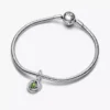 Endgültiger Verkauf – Frühlingsgrüner Eternity Circle Dangle Charm aus Sterlingsilber Endgültiger Verkauf – Frühlingsgrüner Eternity Circle Dangle Charm aus Sterlingsilber