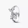 Endgültiger Verkauf – funkelnder asymmetrischer Herbarium-Cluster-Ring aus Sterlingsilber Endgültiger Verkauf – funkelnder asymmetrischer Herbarium-Cluster-Ring aus Sterlingsilber