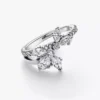 Endgültiger Verkauf – funkelnder asymmetrischer Herbarium-Cluster-Ring aus Sterlingsilber Endgültiger Verkauf – funkelnder asymmetrischer Herbarium-Cluster-Ring aus Sterlingsilber